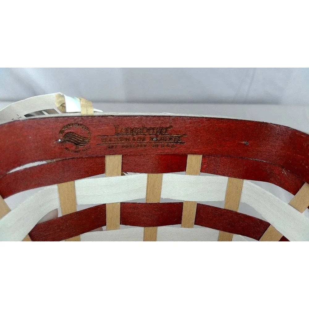 Longaberger Candy Cane Square Gift Basket Set -‎ NEW